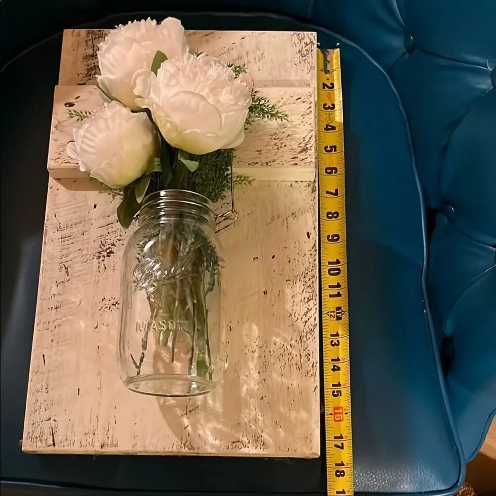 Mason Jar Floral Wall Accent